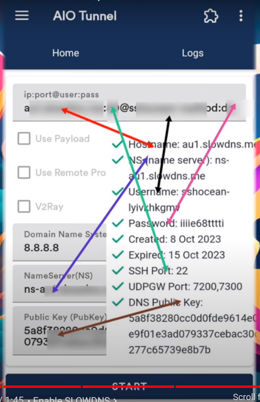 slow dns server details