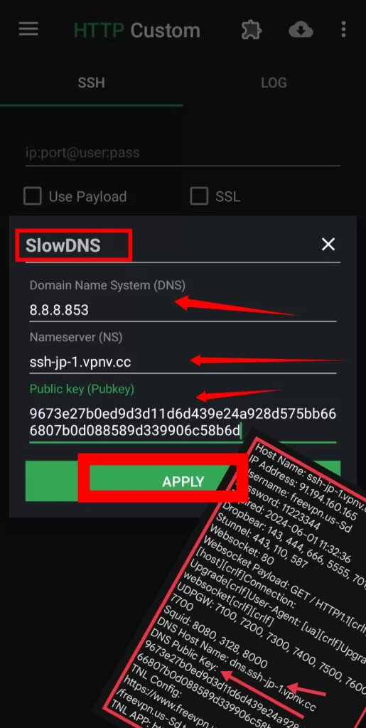 HTTP Custom VPN with Slow DNS