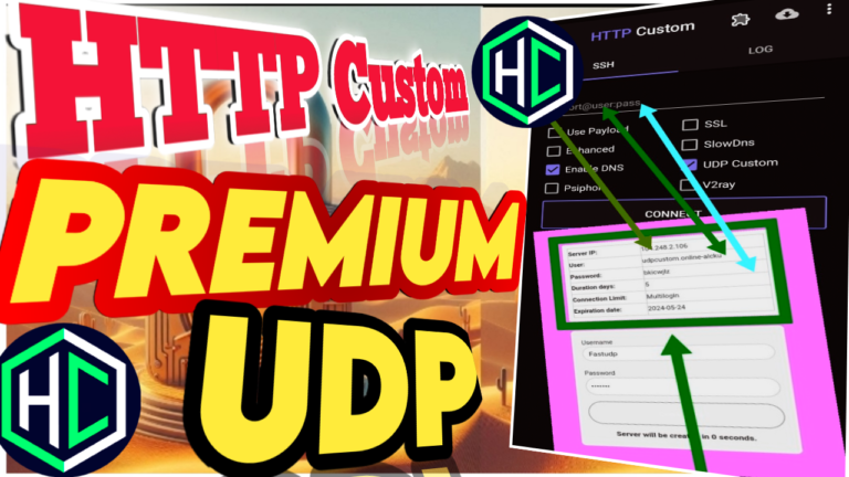 Premium UDP Custom Server for HTTP Custom VPN